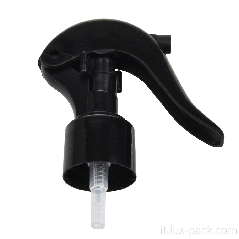 Bill 20/26/28/410 100 ml Pompa di plastica domestica Testa a grilletto spray Nero per bottiglia